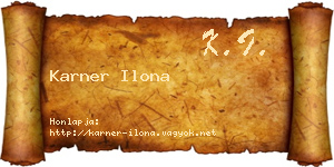 Karner Ilona névjegykártya