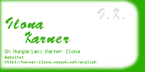 ilona karner business card